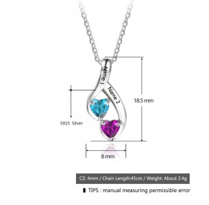 Personalized Birthstone Necklace JEWJONE101989